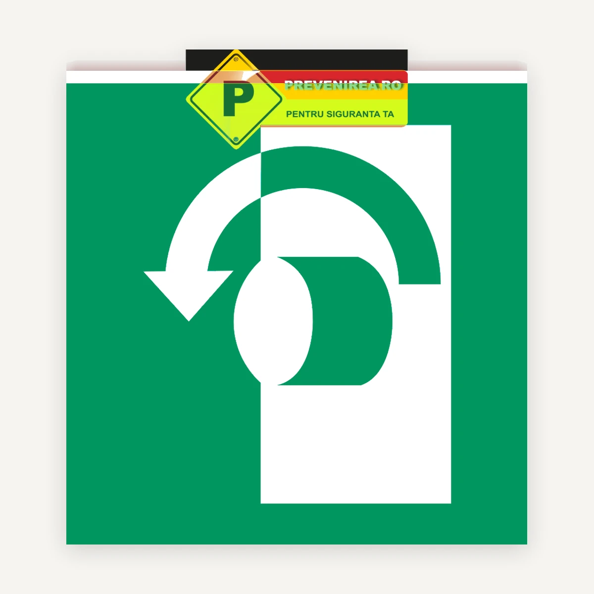 Eticheta „Ieșire pe ușa din stânga” - Semnalizare SSM și PSI