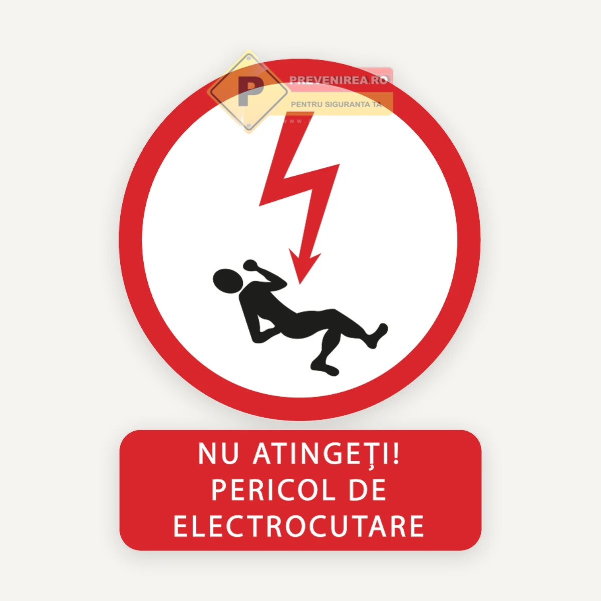 Indicator „Nu atingeți - Pericol de electrocutare” | Semn de avertizare electrică, siguranță industrială