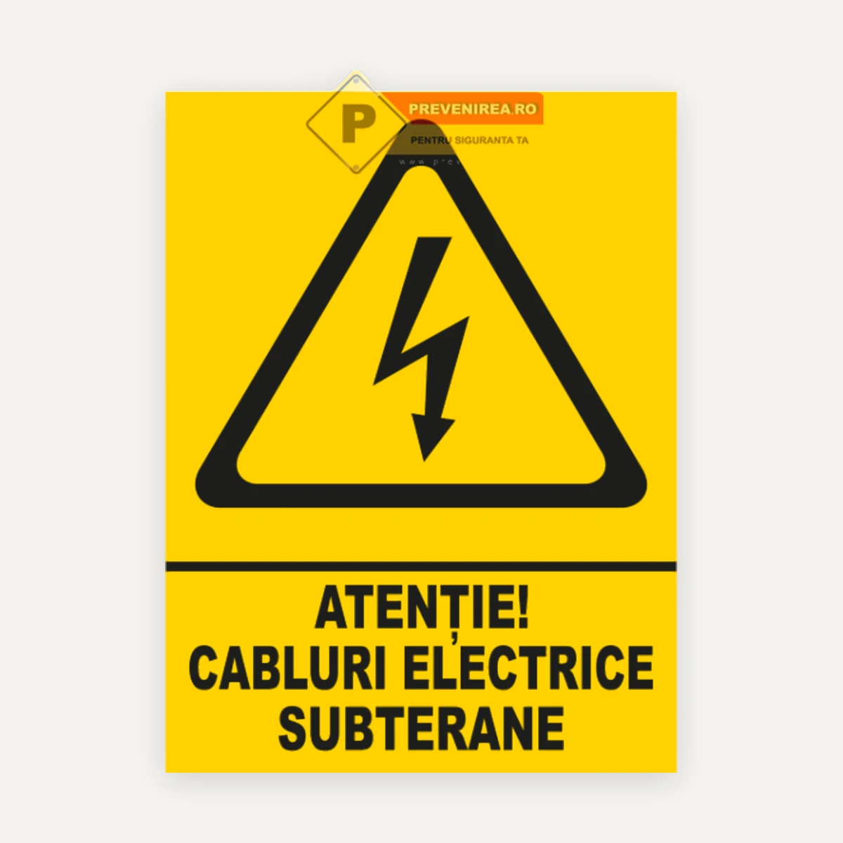 Indicator Atenție Cabluri Electrice Subterane - Semnalizare Sigură și Durabilă pentru Șantiere și Rețele Electrice