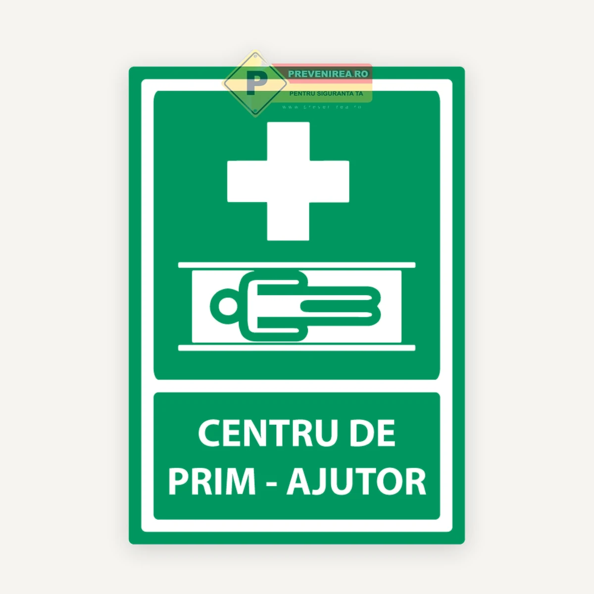 Indicator Centru de Prim Ajutor - Semnalizare Clară, Vizibilă și Conformă pentru Siguranță și Orientare Rapidă