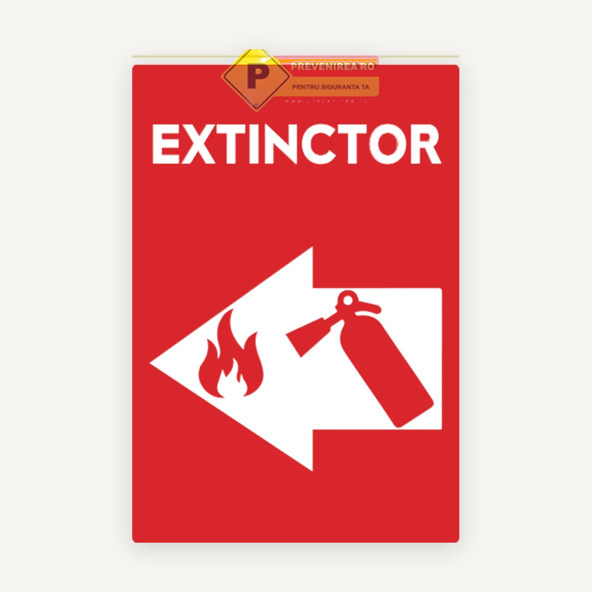 Indicatoare pentru extinctoare - Săgeată stânga | Semnalizare de siguranță clară și vizibilă