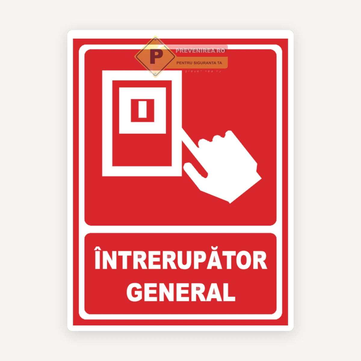 Indicatoare întrerupător general - Semne vizibile pentru panouri electrice și tablouri de comandă