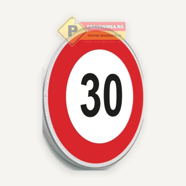 Indicatoare limită de viteză 30 km/h - semne rutiere rezistente pentru siguranță maximă