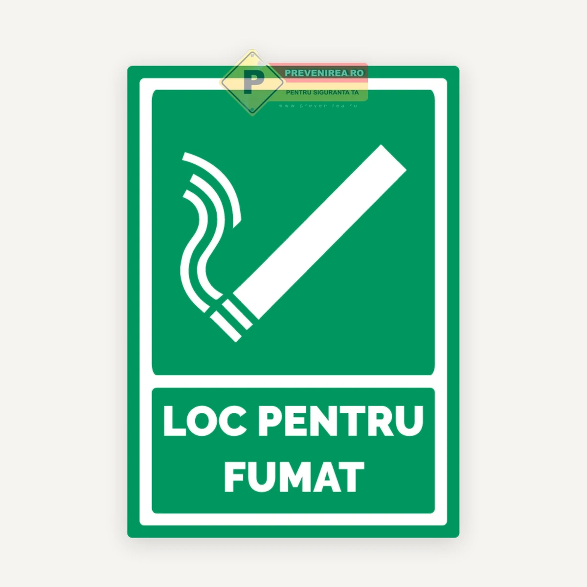 Semn Loc de Fumat - Indicator Rezistent pentru Interior și Exterior