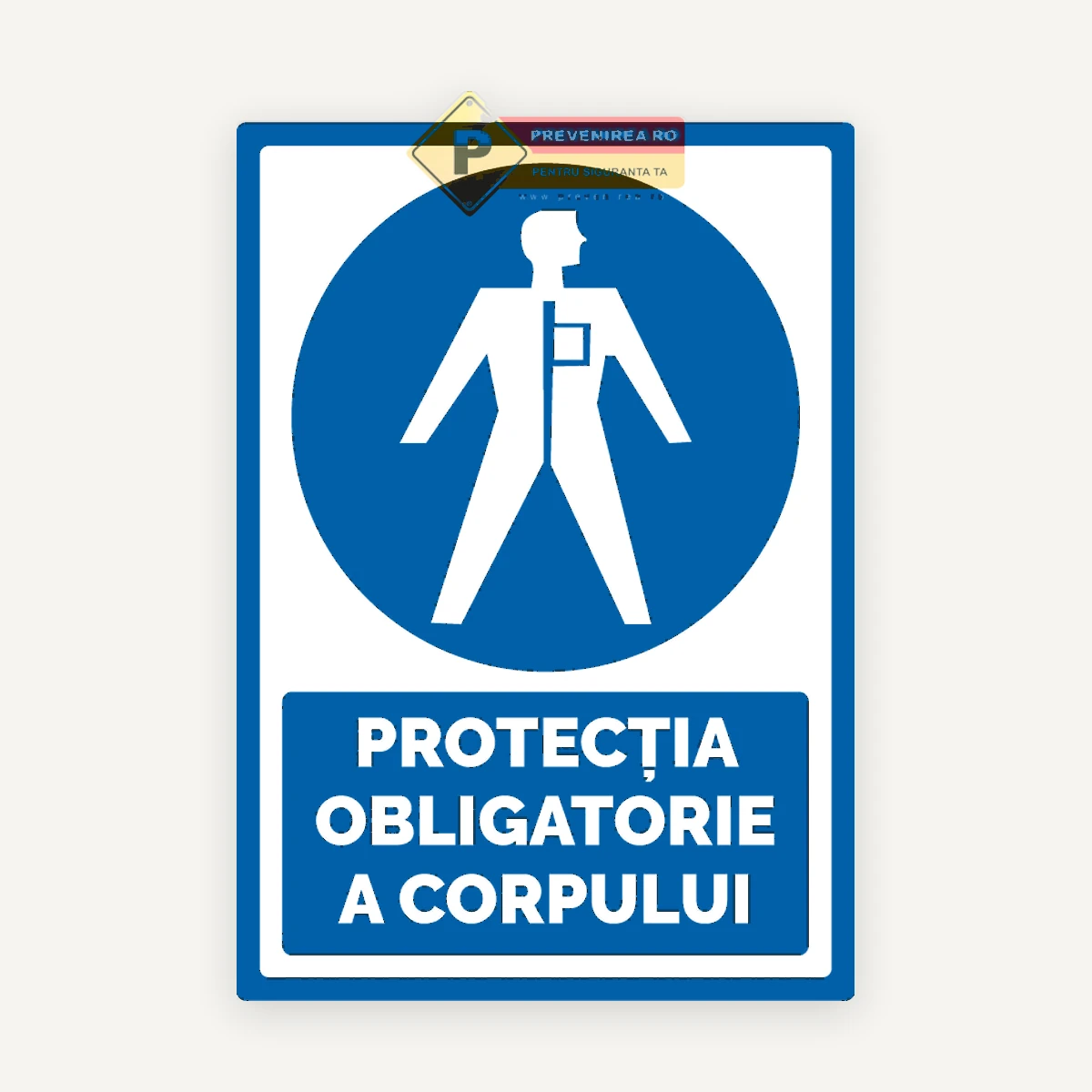 Indicator Protecția Capului Obligatorie” - Semnalizare pentru Siguranță la Locul de Muncă