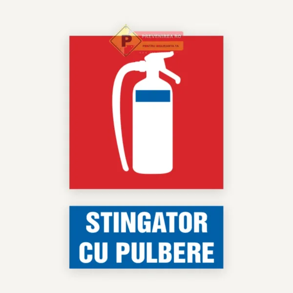 Indicator Stingător cu Pulbere ABC - Semnalizare PSI Obligatorie ISU