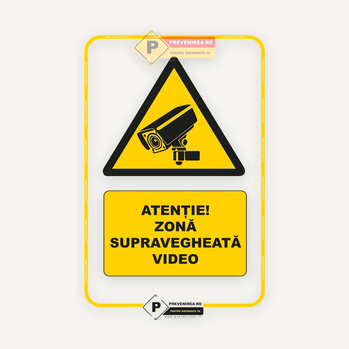 Indicator Supraveghere Video (CCTV) - Atenție Zonă Monitorizată