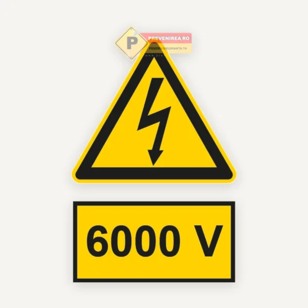 Indicator Marcare 6000 V - Placă de Securitate pentru Instalații Electrice