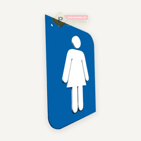 Indicator Bărbat și Femeie din Plastic - Semnalizare WC, Toaletă și Spații Sanitare