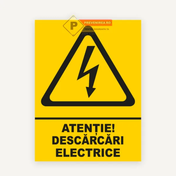 Indicator Atenție! Descărcări Electrice” - Semnalizare de Siguranță