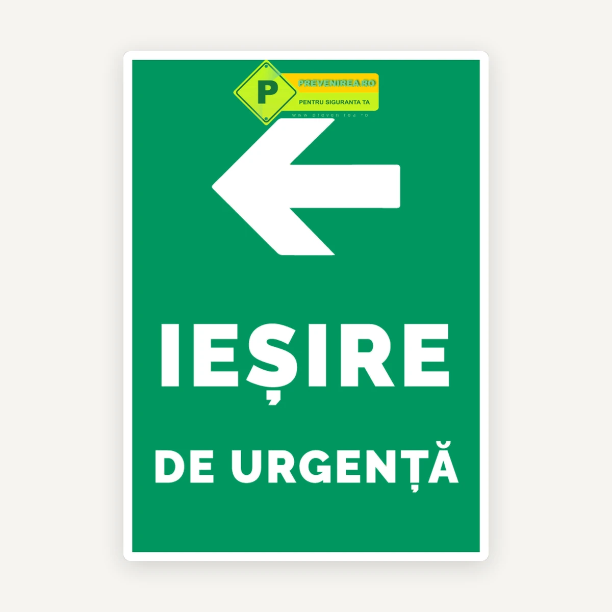Indicator Ieșire de Urgență Săgeată Stânga - Semn Evacuare și Siguranță