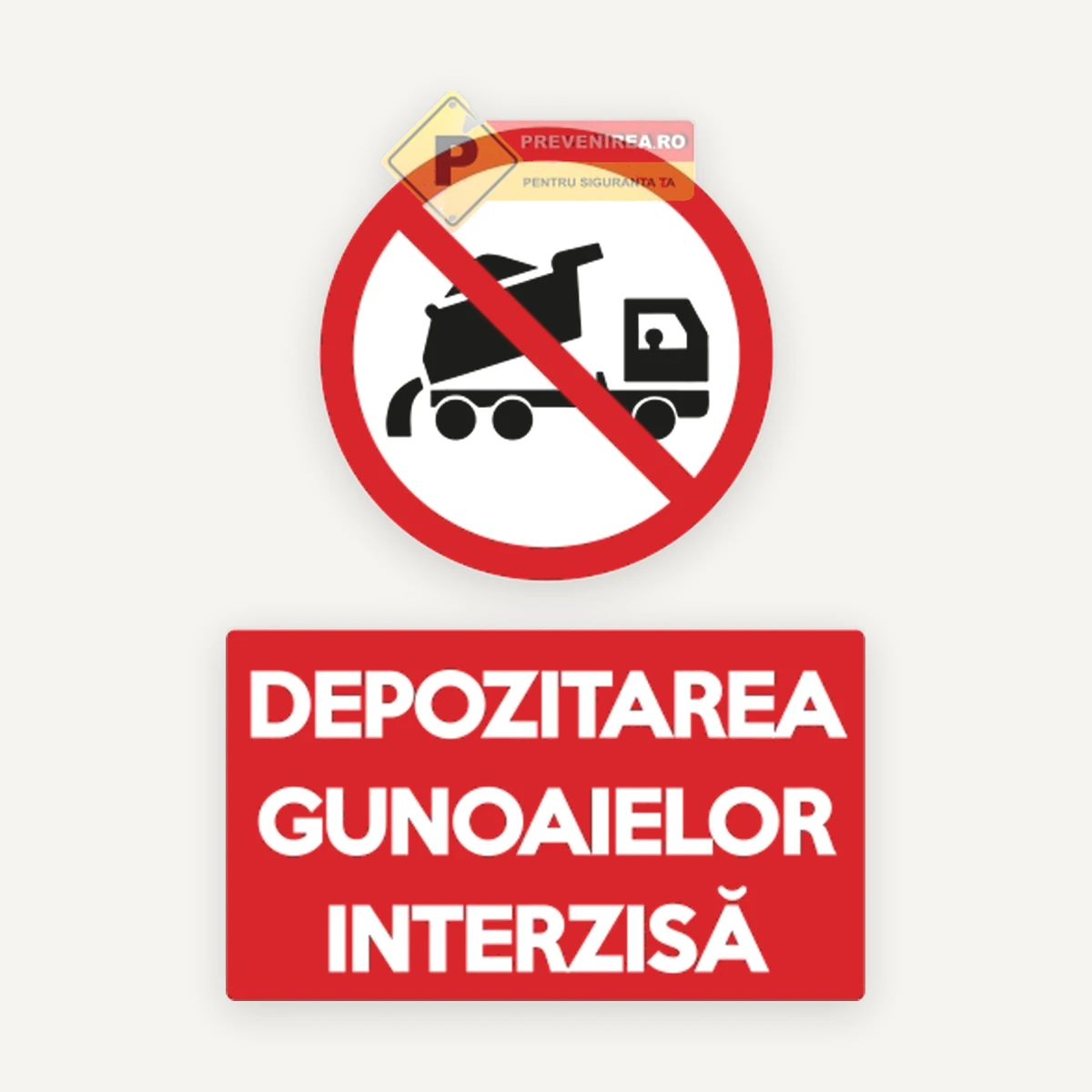 Indicator interzis gunoiul