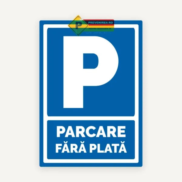 Indicator parcare fara plata