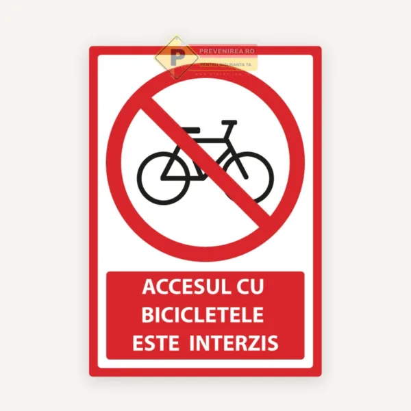 Indicator pentru interzicerea bicicletelor