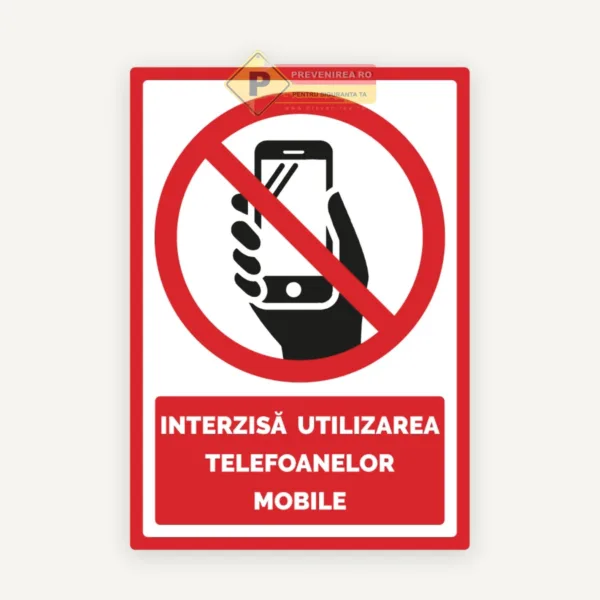 Indicator pentru interzicerea cu telefon
