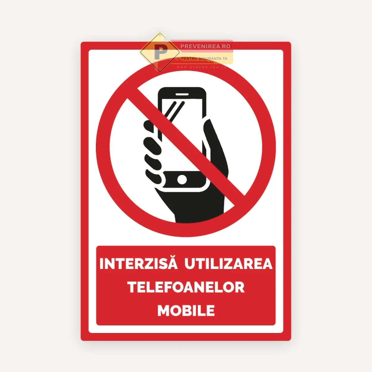Indicator pentru interzicerea cu telefon