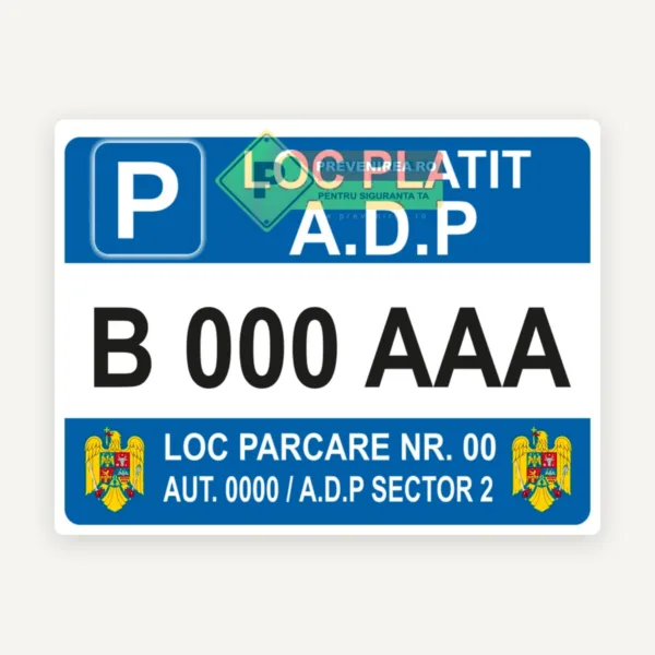 Indicator pentru loc de parcare platit