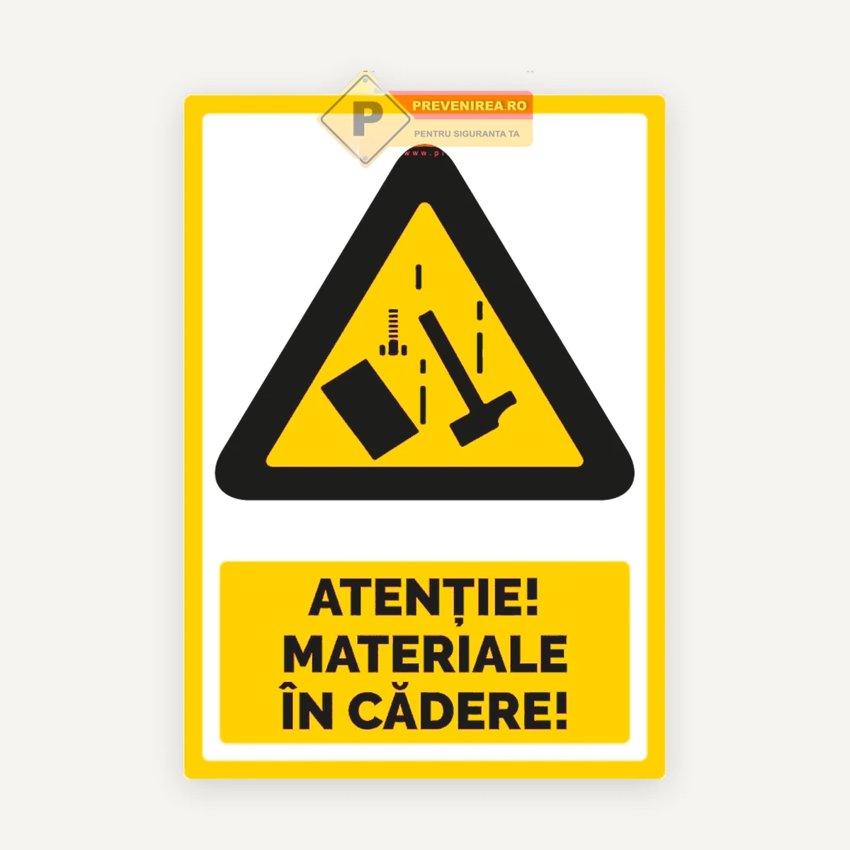 Indicator pentru materiale in cadere
