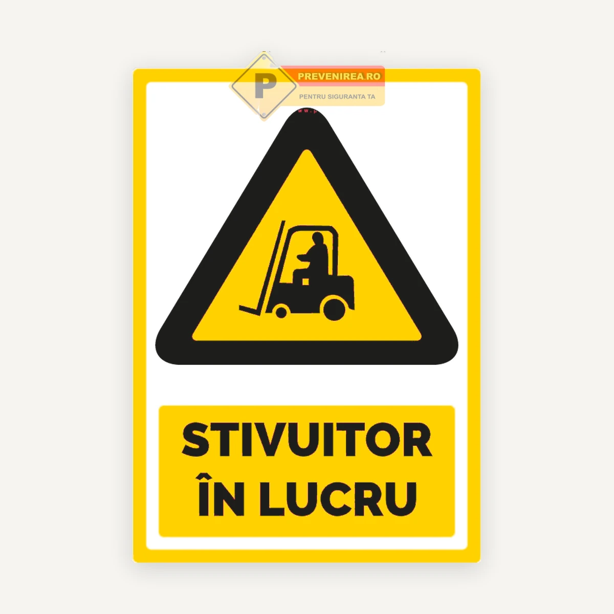 Indicator pentru stivuitoare in lucru