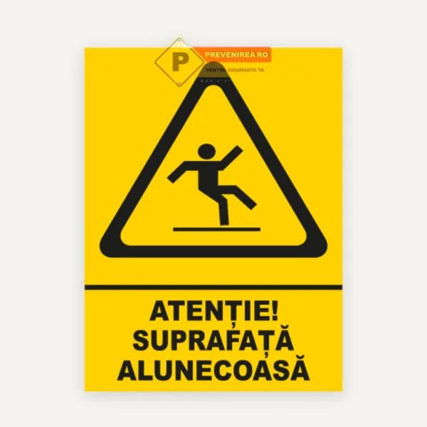 Indicator pentru suprafete alunecoase