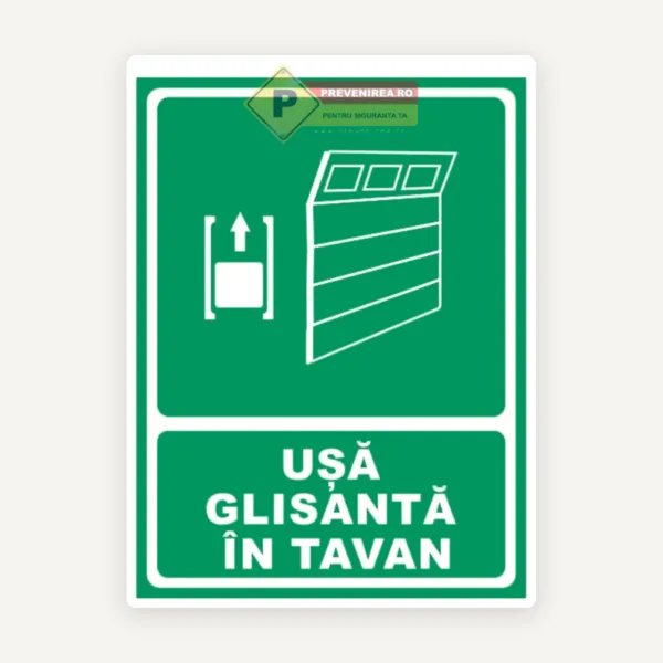 Indicator pentru usa glisanta in tavan