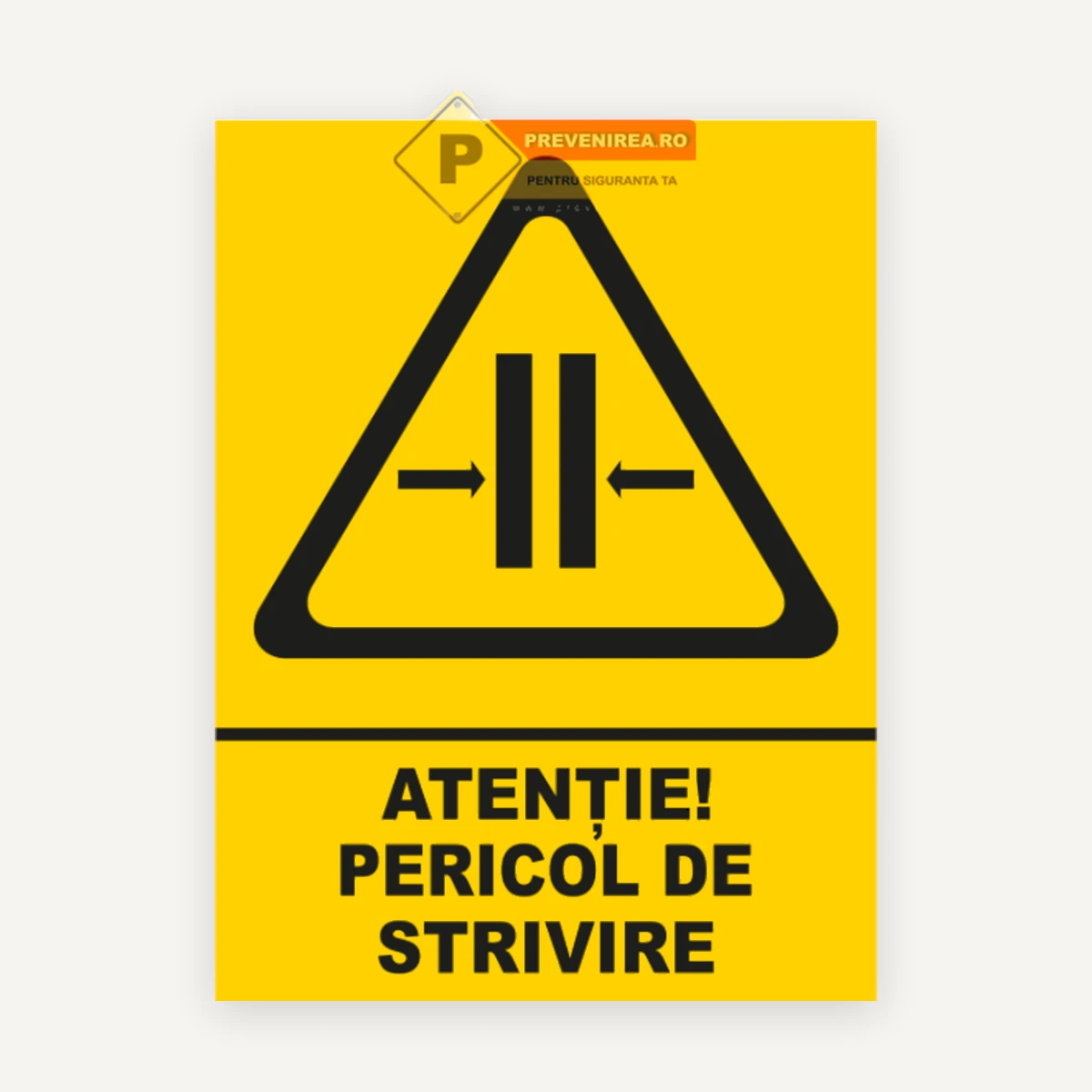 Indicator pericol de strivire