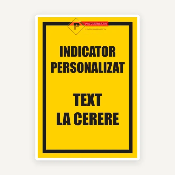 Indicator personalizat text la cerere