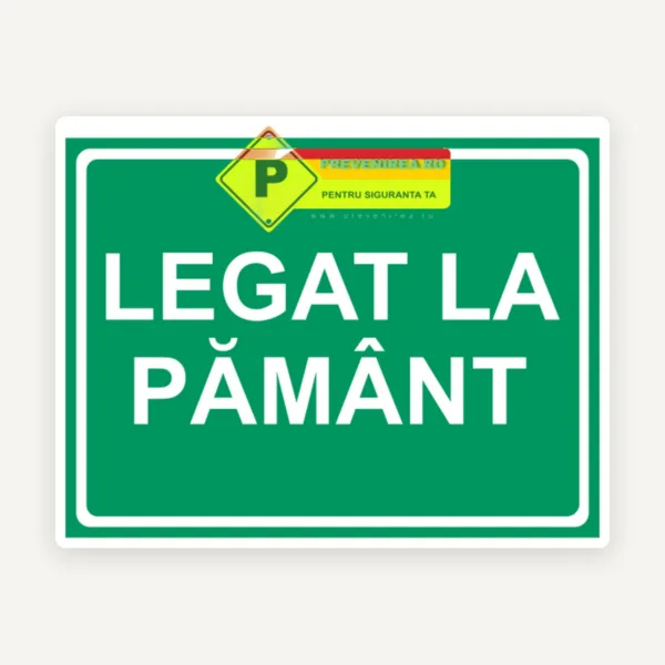 Indicator verde legat la pamant