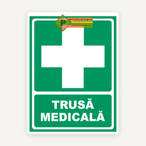 Indicator verde pentru trusa medicala