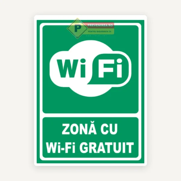 Indicator zona cu wi-fi gratuit