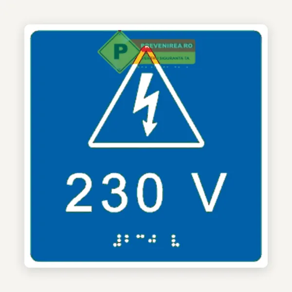 Plăcuțe tactile pentru nevăzători cu text Braille și simboluri
