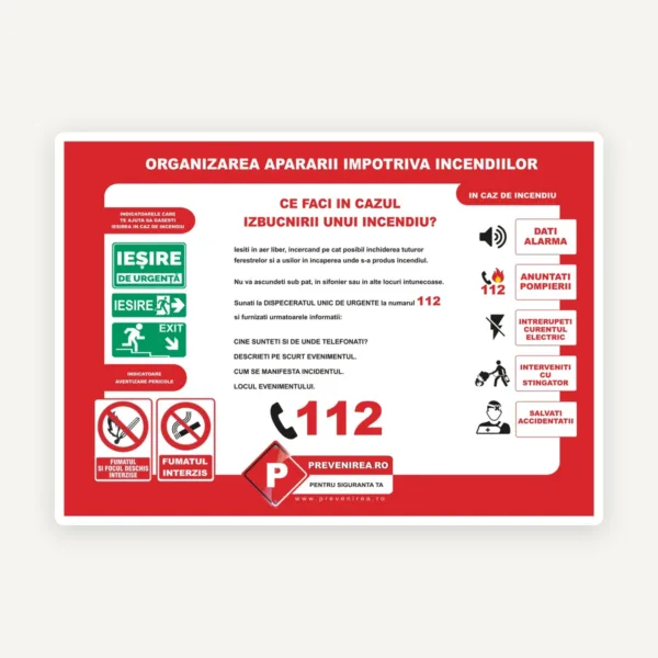 Plan pentru organizarea apararii impotriva incendiilor