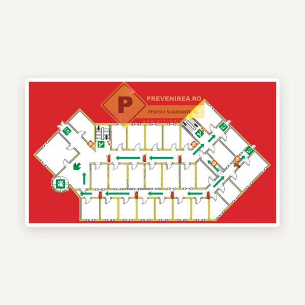 Schita de evacuare pentru hotel