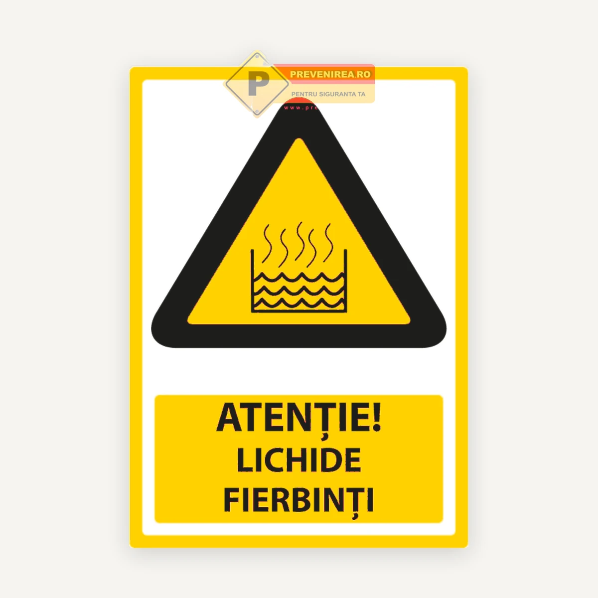 Semn pentru lichide fierbinti