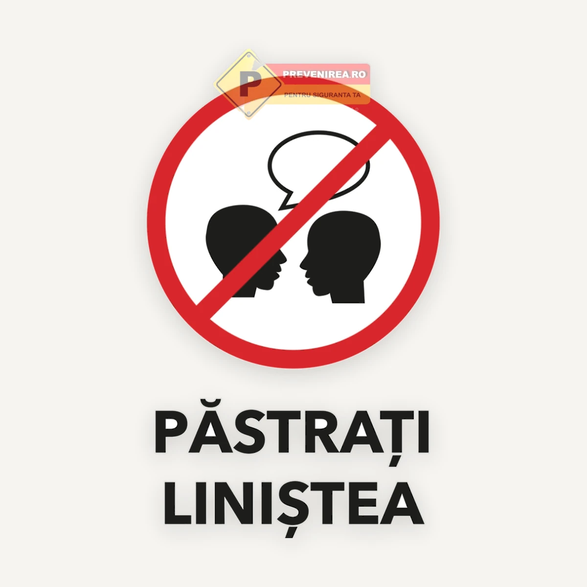 Semn pentru pastrati linistea