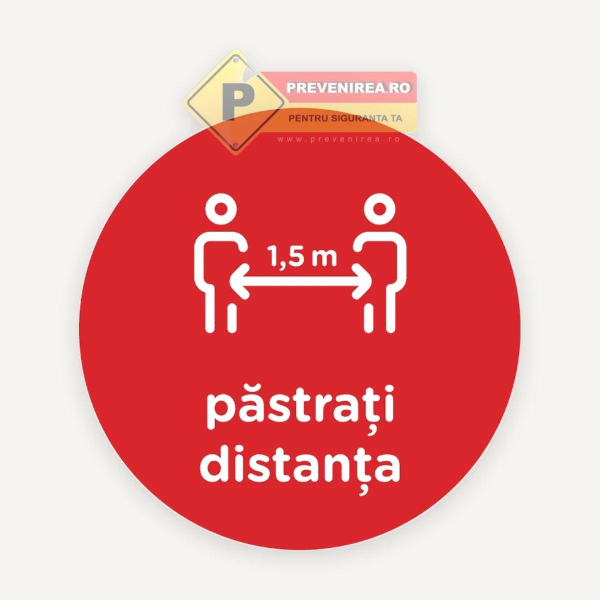 Semn rosu pastrati distanta
