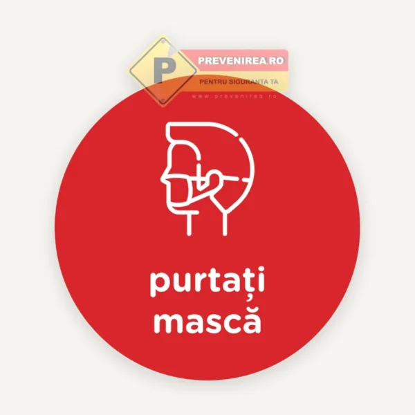 Semn rosu purtati masca