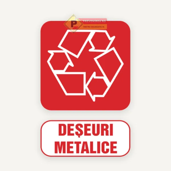 Semne pentru deseuri metalice
