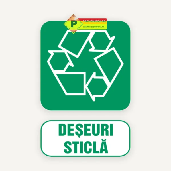 Semne pentru deseuri sticla