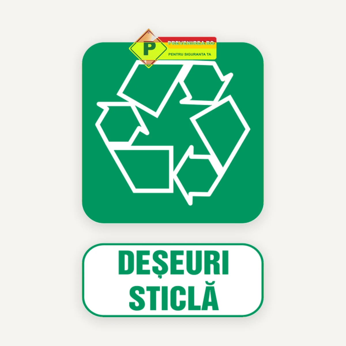 Semne pentru deseuri sticla