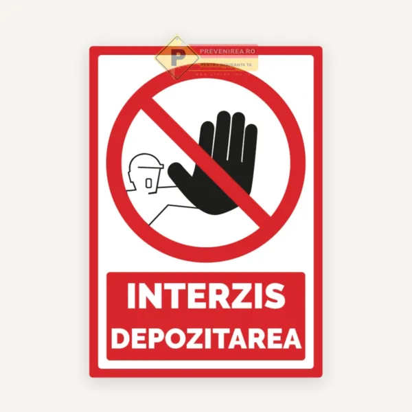Semne pentru interzis depozitarea