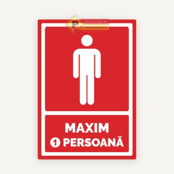 Semne pentru maxim o persoana