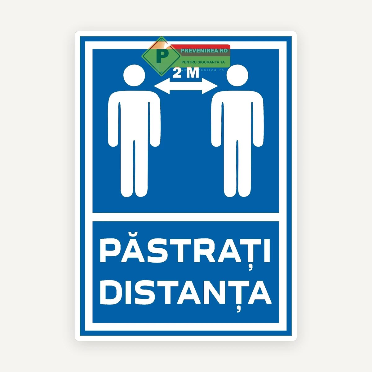 Semne pentru pastrarea distantei de doi metri