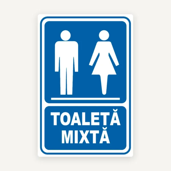 Indicator WC Mixt (Unisex) - Plăcuță Semnalizare Toaletă