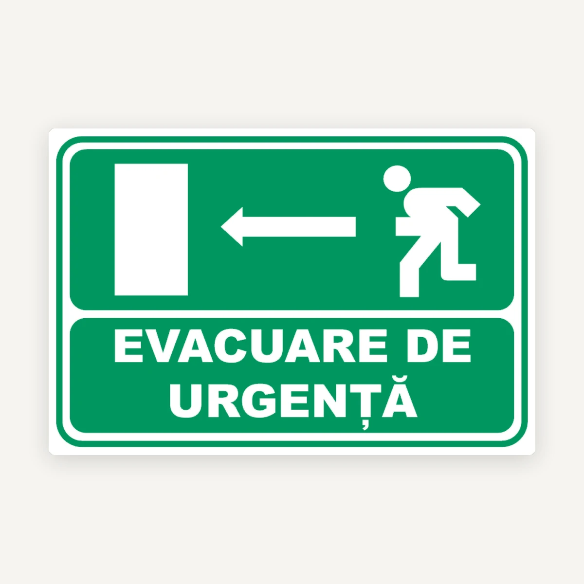 Indicator Evacuare de Urgență - Semn de Siguranță pentru Căi de Evacuare