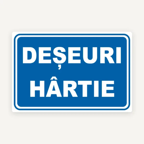 Indicator pentru deseuri hartie