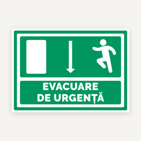 Indicator pentru evacuare de urgenta directie in jos
