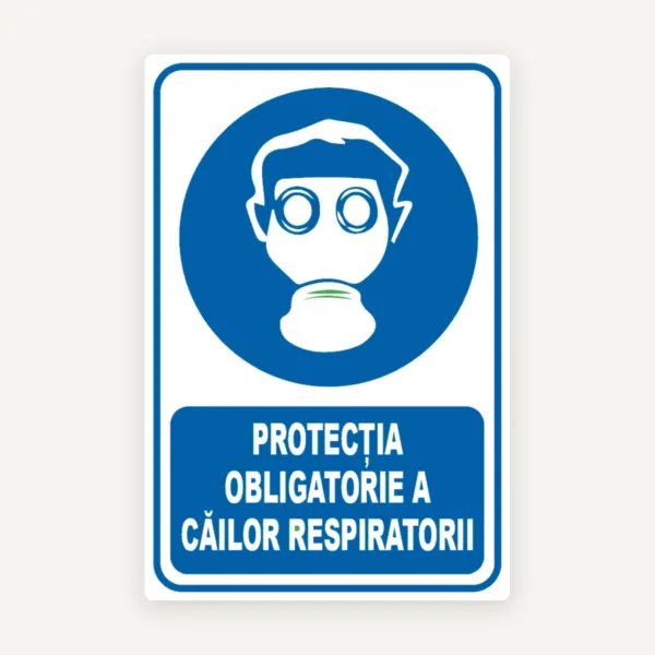 indicator pentru protectia obligatorie a căilor respiratori