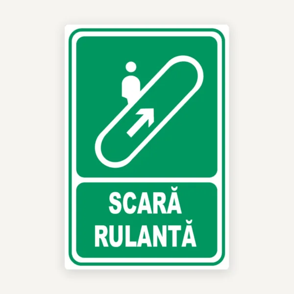 Indicator pentru scara rulanta in sus
