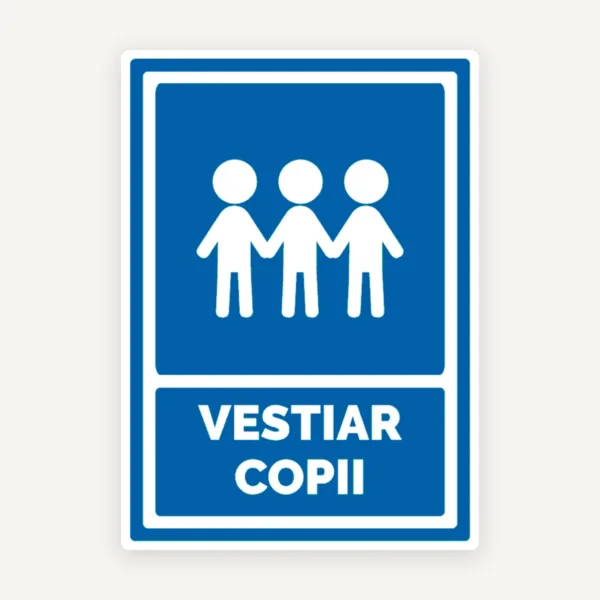 indicator pentru vestiar copii